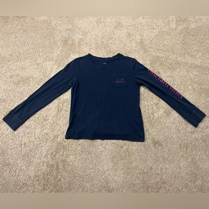 Navy blue vineyard vines long sleeve shirt